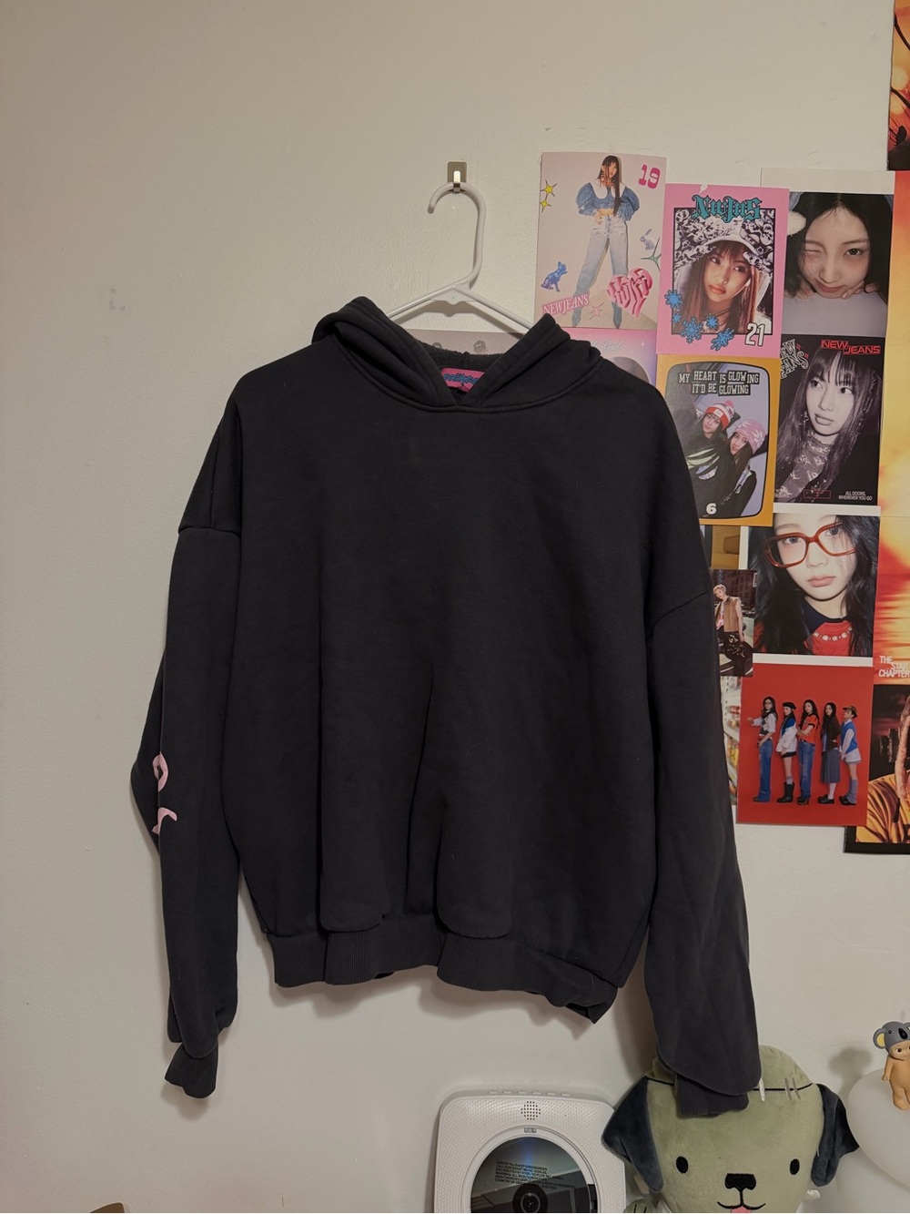 Double bow dark grey edikted hoodie size L